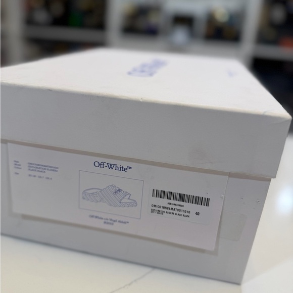 Off-White Black Men's Slide Sandals - Picture 2 of 10